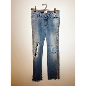 (S) Alchemist embellished & distressed jeans